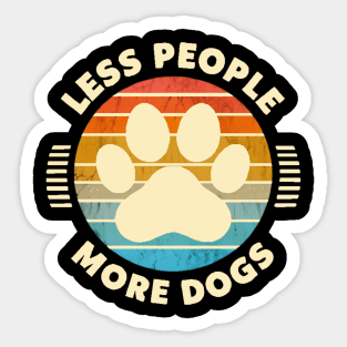 Paw Power: Less People, More Dogs Sticker
